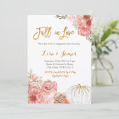 Pumpkin Engagement party Herfst in Love verloving Kaart (Staand voorkant)