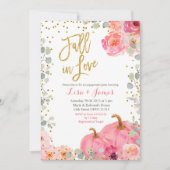 Pumpkin Engagement Party Herfst in Love verloving Kaart (Voorkant)