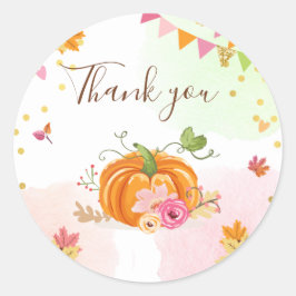 Pumpkin Envelope sticker van zeehonden Dank u Flor