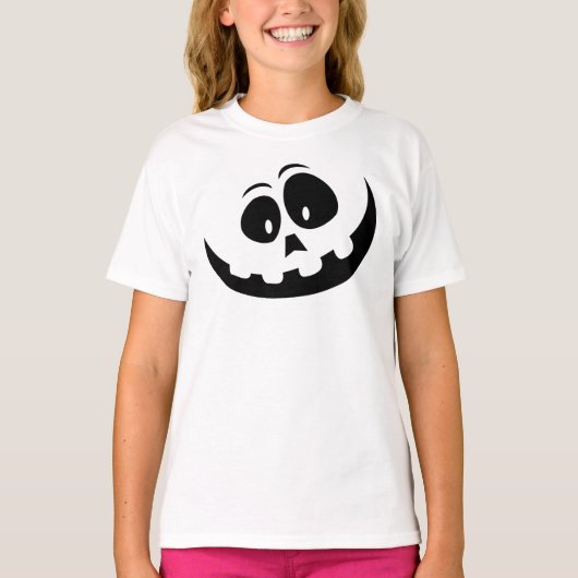 Pumpkin Face Embroized T-shirt (Voorkant)