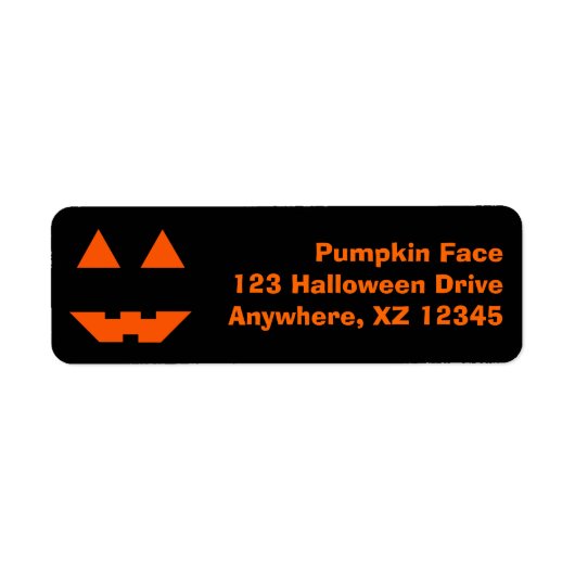 Pumpkin Face Etiket (Voorkant)