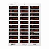 Pumpkin Face Etiket (Full Sheet)