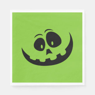 Pumpkin Face Green Halloween Servet