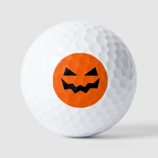 Pumpkin Face Halloween Golfballen (Voorkant)