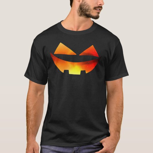 Pumpkin Face Halloween Jack O Lantern Easy Costume T-shirt (Voorkant)