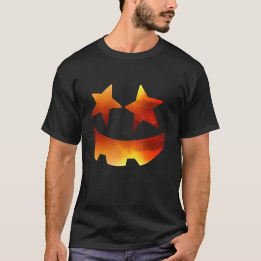 Pumpkin Face Halloween Jack O Lantern Easy Costume T-shirt (Voorkant)