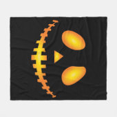 Pumpkin Face Halloween Jack O Lantern Spooky Fleece Deken (Voorkant (Horizontaal))