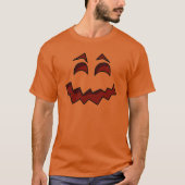 Pumpkin Face Halloween Sinaasappel T-shirt (Voorkant)
