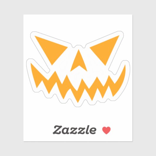 Pumpkin Face, Halloween Sticker (Vel)