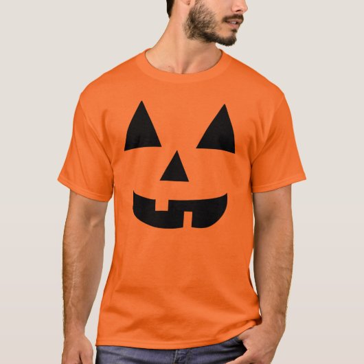Pumpkin Face Halloween T-Shirt (Voorkant)