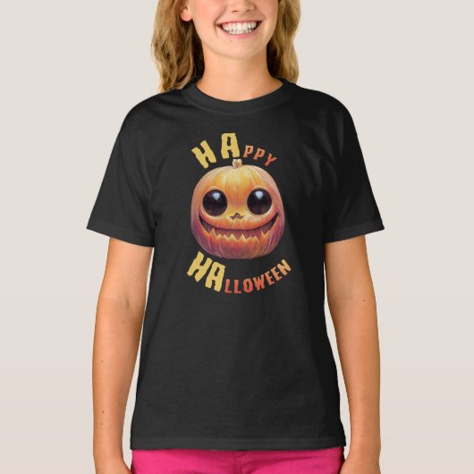 Pumpkin Face | Happy Halloween T-shirt (Voorkant)