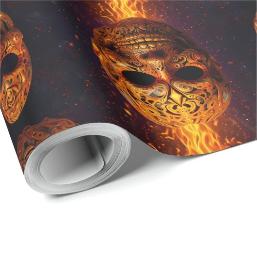 Pumpkin Face Horror Mask Cadeaupapier (Rol Hoek)