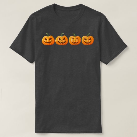 Pumpkin Face Jack O' Lantern Halloween Fall Thanks T-shirt (Design voorkant)