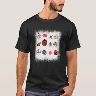 Pumpkin Face Jack O' Lantern Halloween Herfst Beda T-shirt