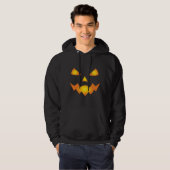 Pumpkin Face Jack O Lantern Halloween Spooky Hoodie (Voorkant volledig)