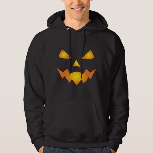 Pumpkin Face Jack O Lantern Halloween Spooky Hoodie (Voorkant)