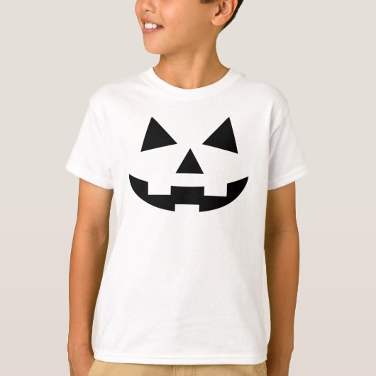 Pumpkin Face Jack O Lantern T-Shirt (Voorkant)