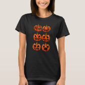 Pumpkin Face Lazy Halloween Costume Scary Jack O L T-shirt (Voorkant)