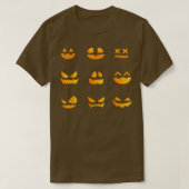Pumpkin Face Lazy Halloween Costume Scary Jack O L T-shirt (Design voorkant)