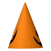 Pumpkin Face Oranje Halloween Feesthoedjes (Voorkant)