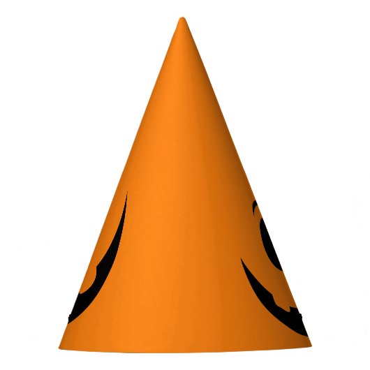 Pumpkin Face Oranje Halloween Feesthoedjes (Voorkant)