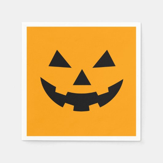 Pumpkin Face Party Napkins Servet (Voorkant)