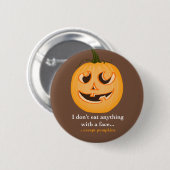 Pumpkin Face - Pin Ronde Button 5,7 Cm (Voorkant /achterkant)