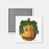 Pumpkin Face Square Magnet (Voorkant / Achterkant)