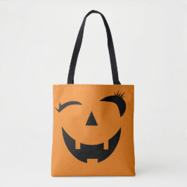 Pumpkin Face Tote Bag