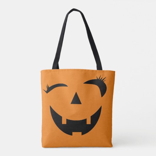 Pumpkin Face Tote Bag (Achterkant)