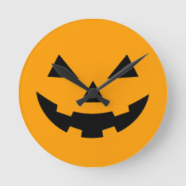 Pumpkin Face Wall-klok Ronde Klok
