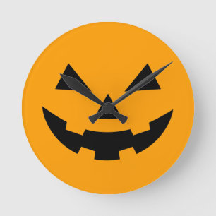 Pumpkin Face Wall-klok Ronde Klok