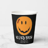 Pumpkin Face Wyed Brew ID224 Papieren Bekers (Achterkant)