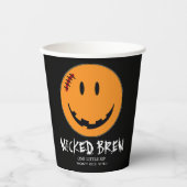 Pumpkin Face Wyed Brew ID224 Papieren Bekers (Voorkant)
