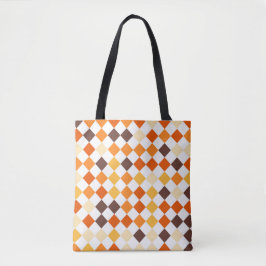 Pumpkin Fade Harlequin Tote Bag