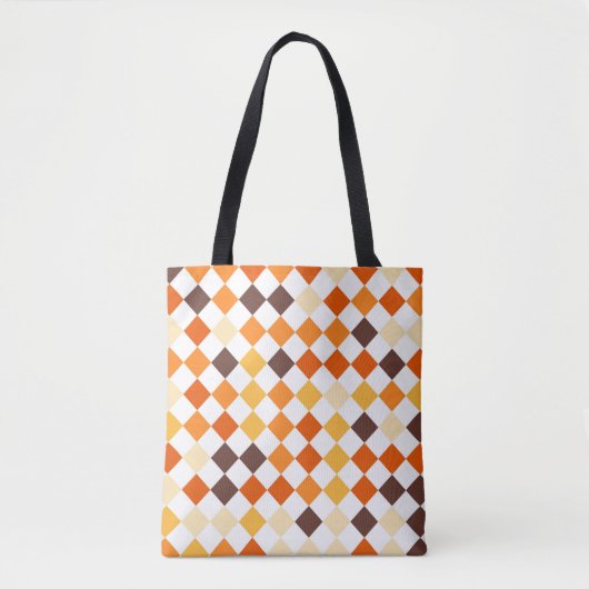 Pumpkin Fade Harlequin Tote Bag (Voorkant)