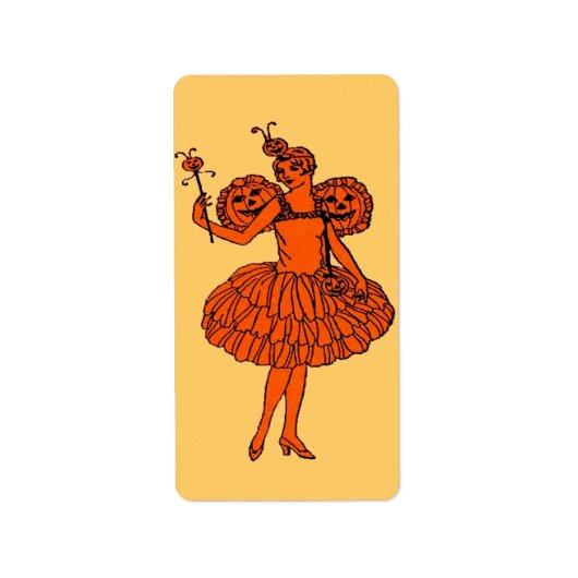 Pumpkin fairy etiket (Voorkant)