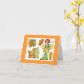 Pumpkin Fairy Halloween papieren pop kaart (Gele Bloem)