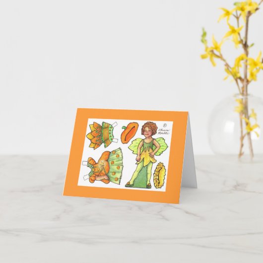 Pumpkin Fairy Halloween papieren pop kaart (Gele Bloem)