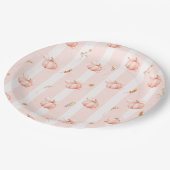 Pumpkin Fall Autumn Floral Baby Shower Papieren Bordje (Gekanteld)