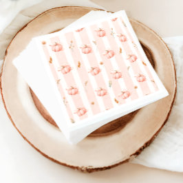 Pumpkin Fall Floral Baby Shower Servet