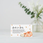 Pumpkin Fall laat boeken voor Baby Halloween Informatiekaartje (Staand voorkant)