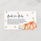 Pumpkin Fall laat boeken voor Baby Halloween Informatiekaartje (Voorkant)