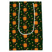 Pumpkin Fall Leaves Medium Cadeauzakje (Achterkant)