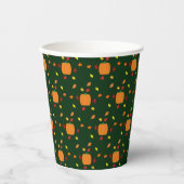 Pumpkin Fall Leaves Papieren Bekers (Voorkant)