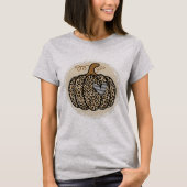 Pumpkin Fall Pumpkin Leopard Print Funny T-shirt (Voorkant)