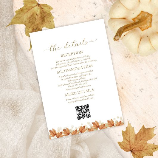 Pumpkin Fall Wedding Details Behuizing Kaarten