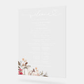 Pumpkin Fall Wedding Program Sign Acryl Bord (Hoek)