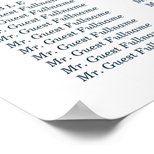 Pumpkin Fall Wedding Seating Chart Poster (Hoek)