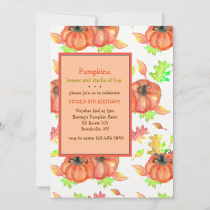 Pumpkin Fare Invitation Kaart